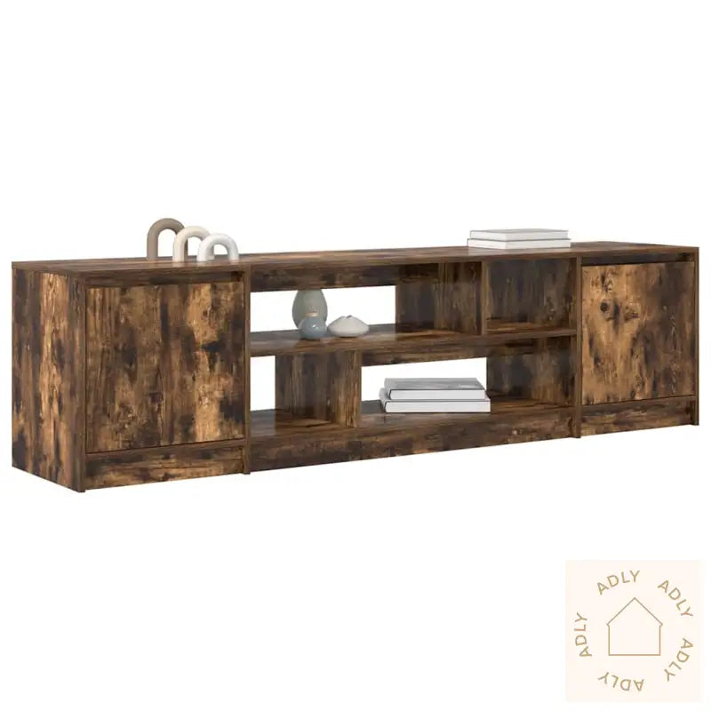 Tv-Benk Røkt Eik 188,5X41X50 Cm Konstruert Tre