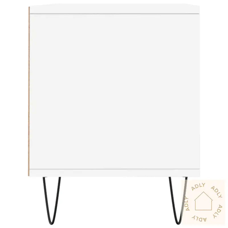 Tv-Benk Hvit 100X34,5X44,5 Cm Konstruert Tre