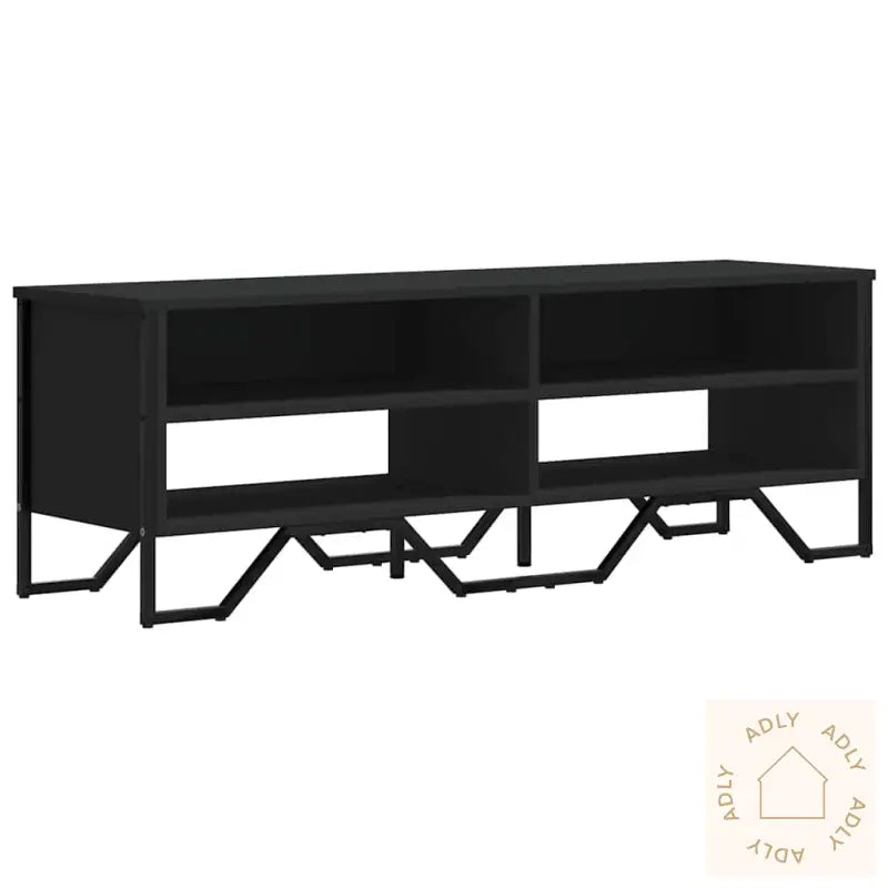 Tv-Benk Svart 122X34X41 Cm Konstruert Tre