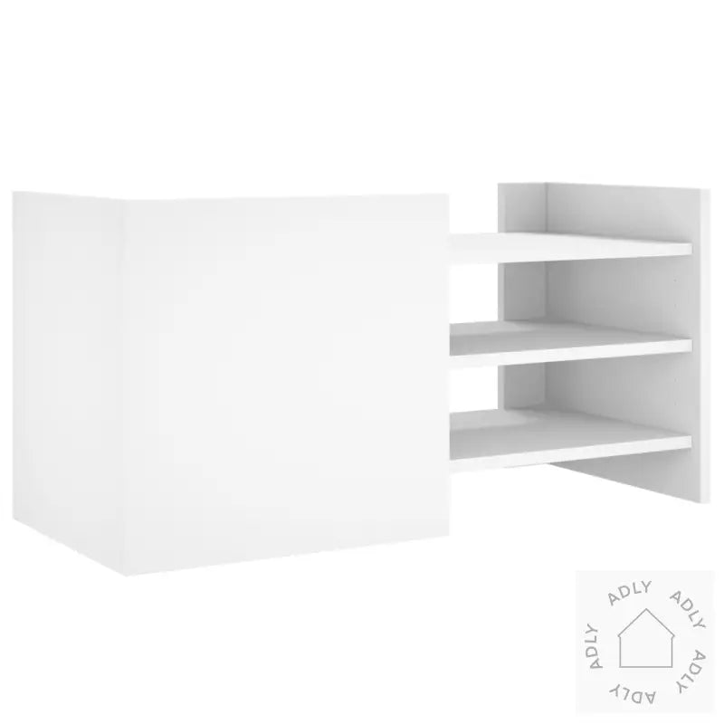 Tv-Benk Hvit 80X35X40 Cm Konstruert Tre