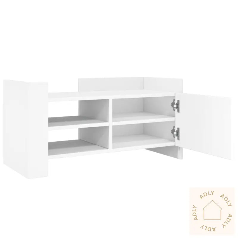 Tv-Benk Hvit 80X35X40 Cm Konstruert Tre