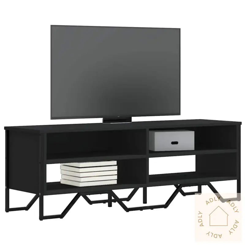 Tv-Benk Svart 122X34X41 Cm Konstruert Tre