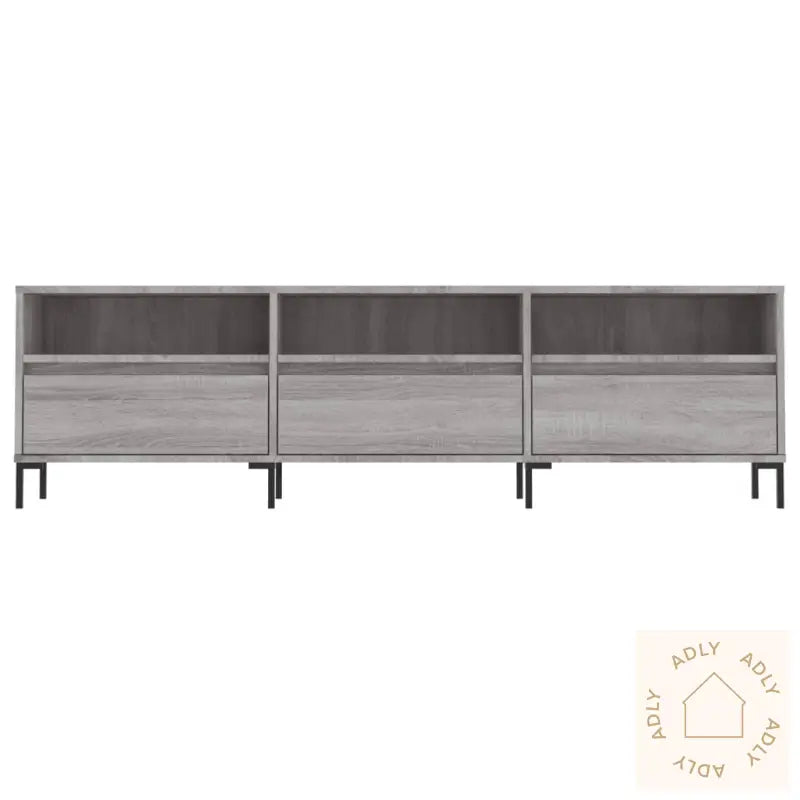 Tv-Benk Grå Sonoma 150X30X44,5 Cm Konstruert Tre