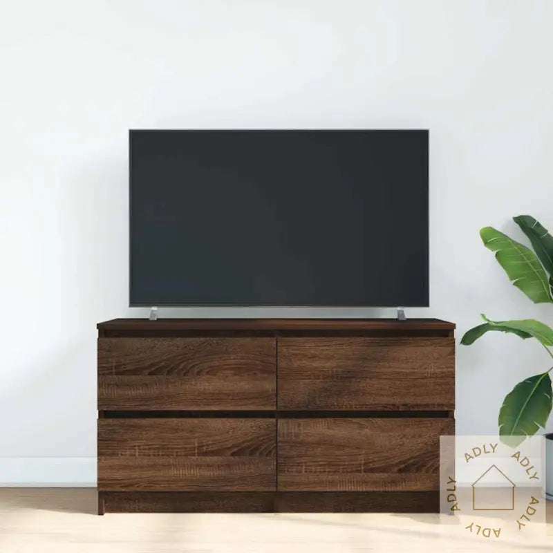 Tv-Benk Sonoma Eik 100X35X54 Cm Konstruert Tre