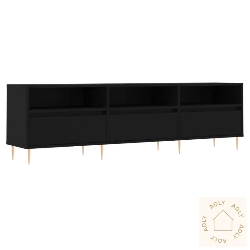 Tv-Benk Svart 150X30X44,5 Cm Konstruert Tre