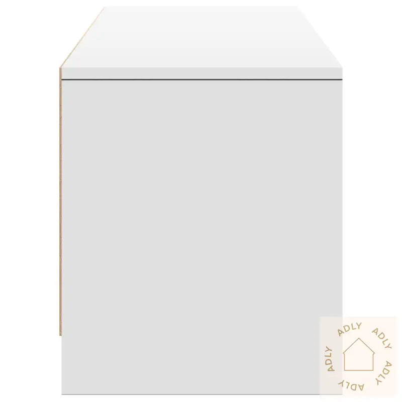 Tv-Benk Med Led Hvit 165X34X40 Cm Konstruert Tre