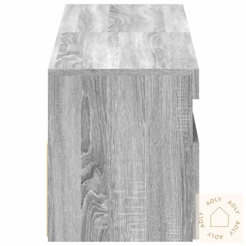 Tv-Benker 2 Stk Med Led-Lys Grå Sonoma 60X35X40 Cm