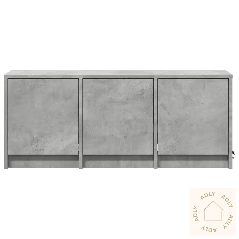 Tv-Benk Med Led Betonggrå 97X34X40 Cm Konstruert Tre