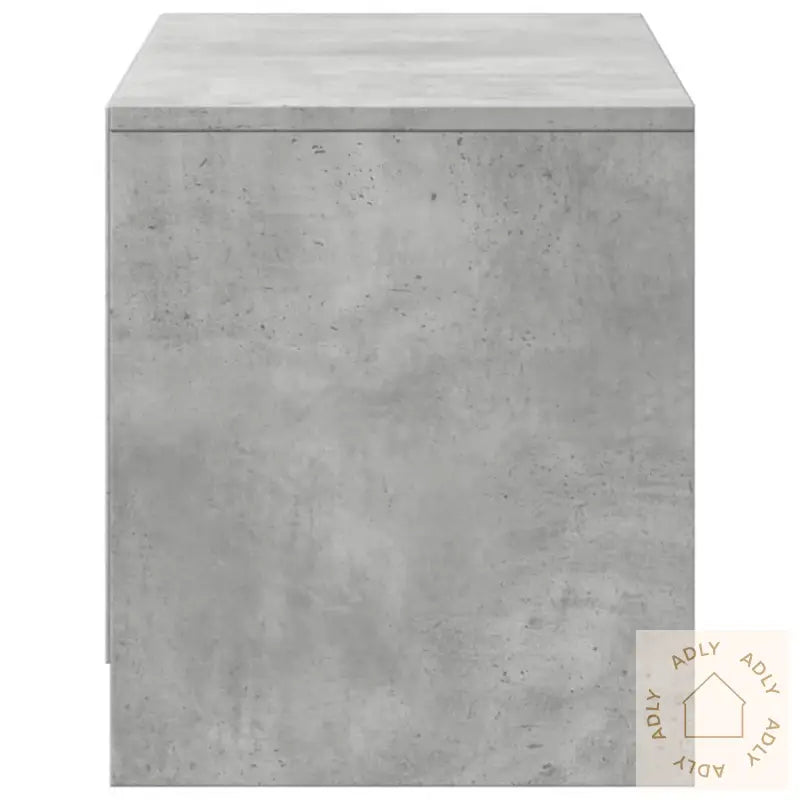 Tv-Benk Med Led Betonggrå 97X34X40 Cm Konstruert Tre