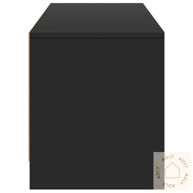 Tv-Benk Med Led Svart 165X34X40 Cm Konstruert Tre