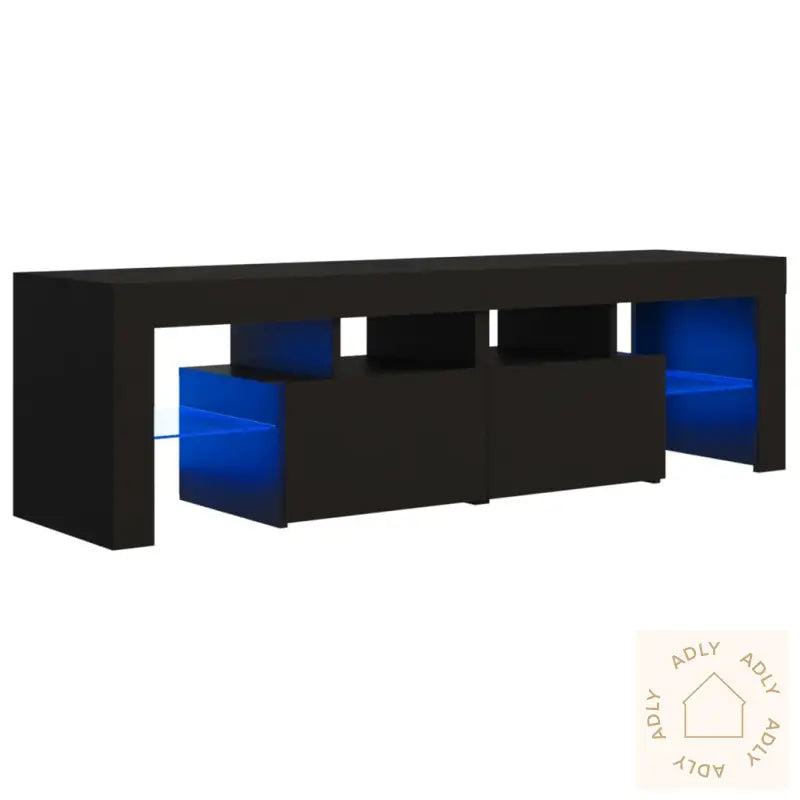 Tv-Benk Med Led-Lys Svart 140X36,5X40 Cm