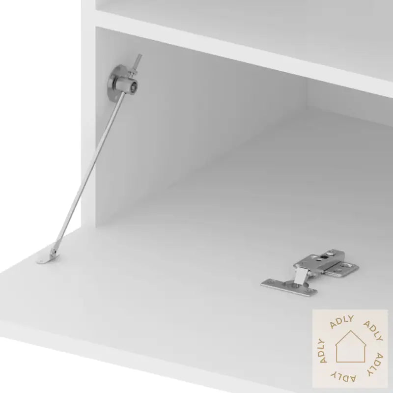 Tv-Benker 2 Stk Med Led-Lys Høyglans Hvit 75X35X40 Cm
