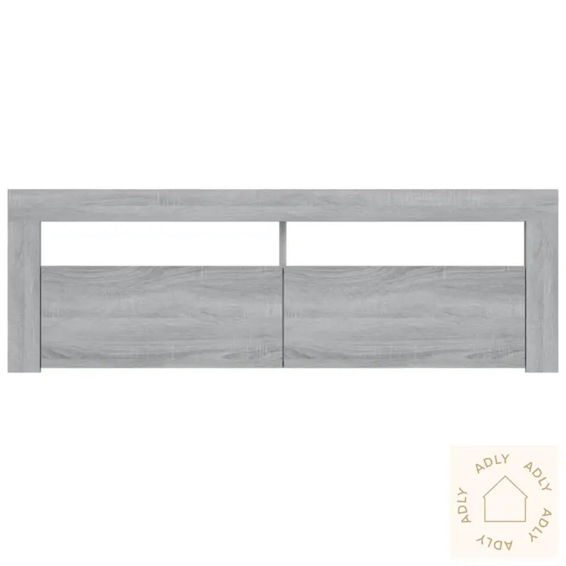 Tv-Benk Med Led-Lys Grå Sonoma 120X35X40 Cm