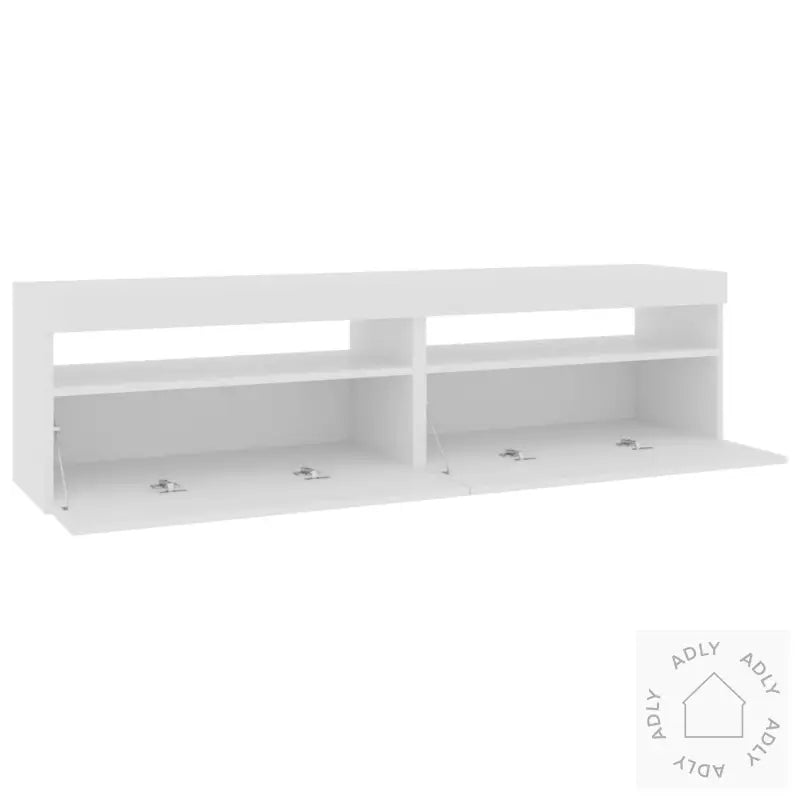 Tv-Benker 2 Stk Med Led-Lys Hvit 75X35X40 Cm