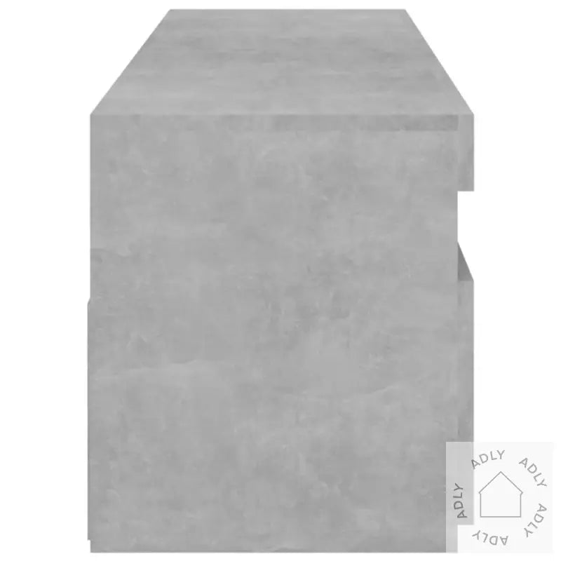 Tv-Benker 2 Stk Med Led-Lys Betonggrå 75X35X40 Cm