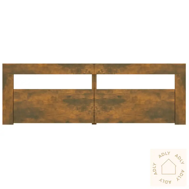 Tv-Benk Med Led-Lys Røkt Eik 120X35X40 Cm