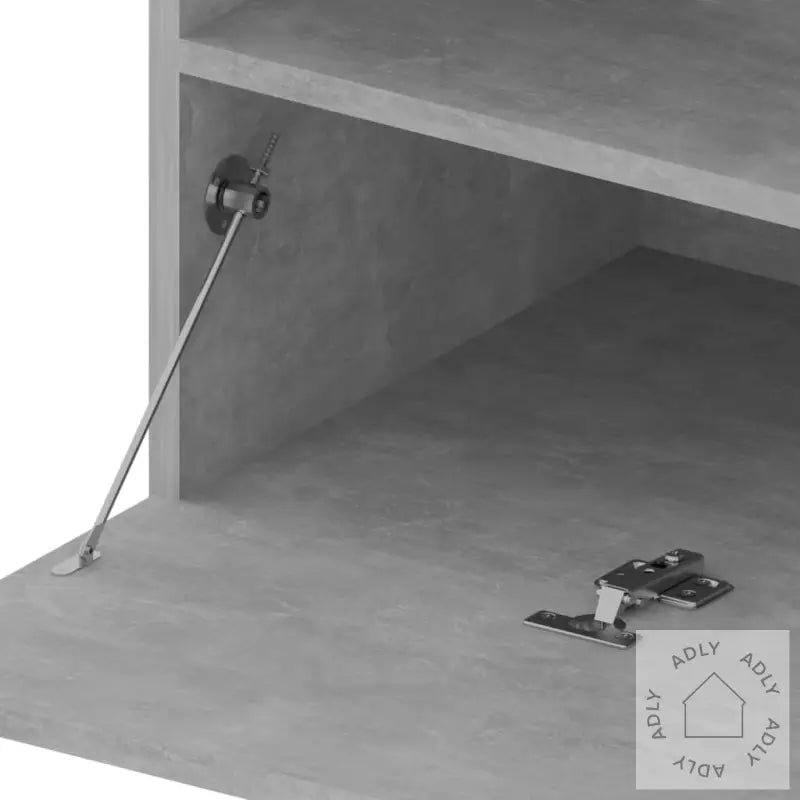 Tv-Benker 2 Stk Med Led-Lys Betonggrå 75X35X40 Cm