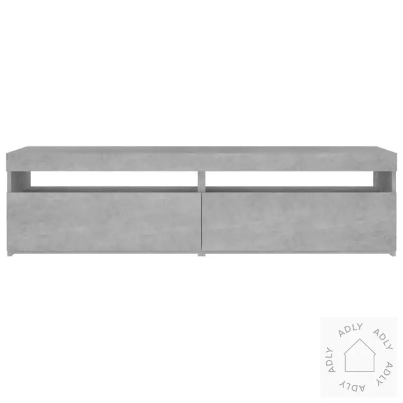 Tv-Benker 2 Stk Med Led-Lys Betonggrå 75X35X40 Cm
