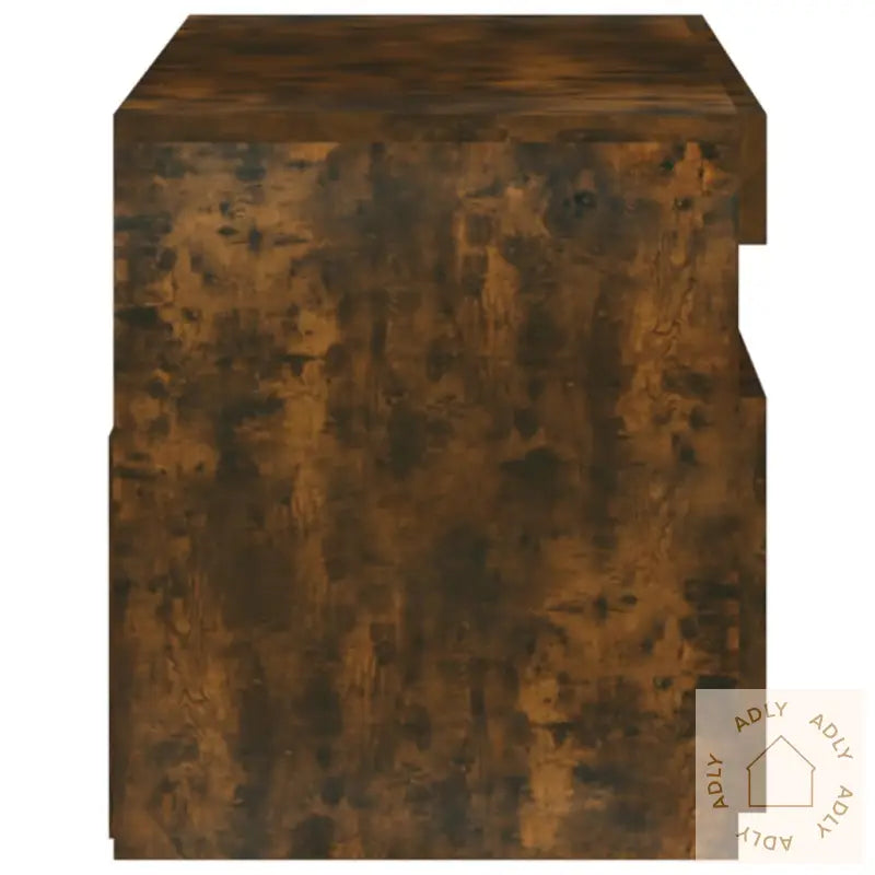 Tv-Benk Med Led-Lys Røkt Eik 75X35X40 Cm