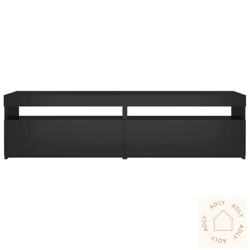 Tv-Benker 2 Stk Med Led-Lys Svart 75X35X40 Cm