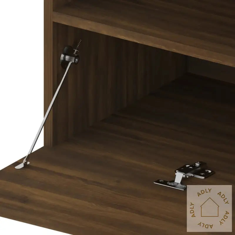 Tv-Benk Med Led-Lys Brun Eik 75X35X40 Cm