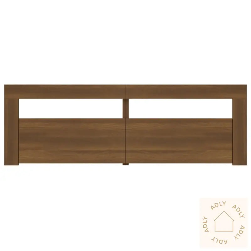 Tv-Benk Med Led-Lys Brun Eik 120X35X40 Cm