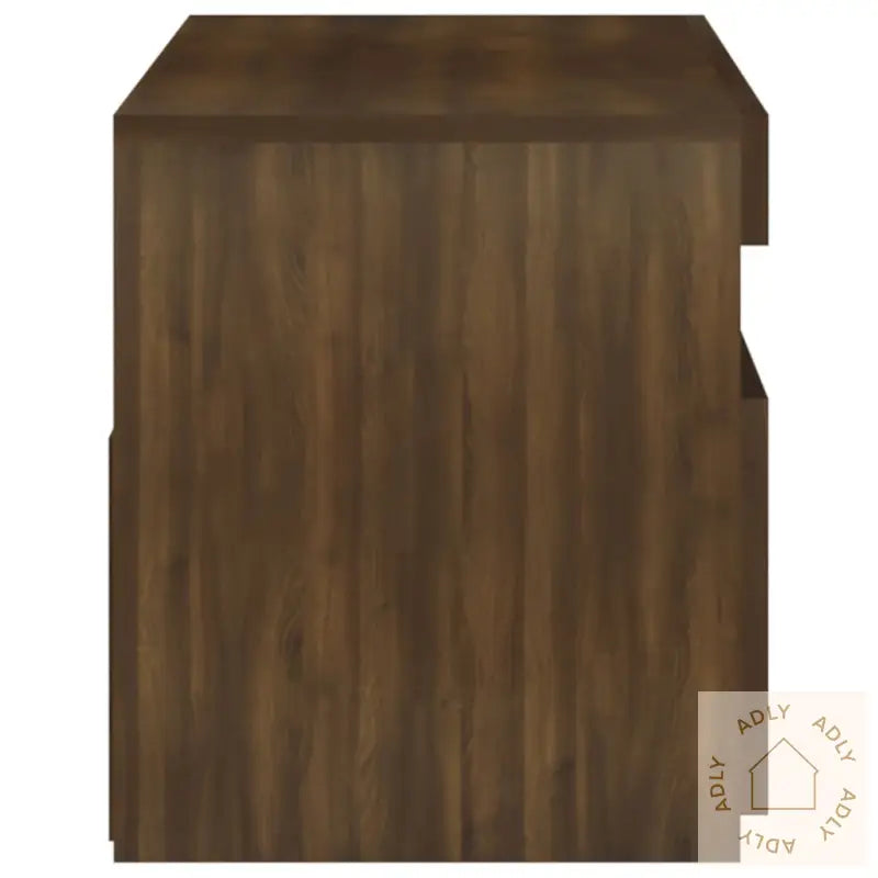 Tv-Benk Med Led-Lys Brun Eik 75X35X40 Cm