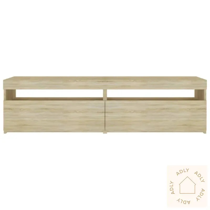 Tv-Benker 2 Stk Med Led-Lys Sonoma Eik 75X35X40 Cm