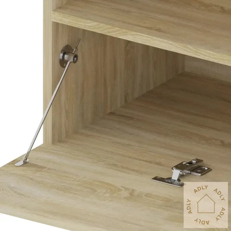 Tv-Benk Med Led-Lys Sonoma Eik 75X35X40 Cm