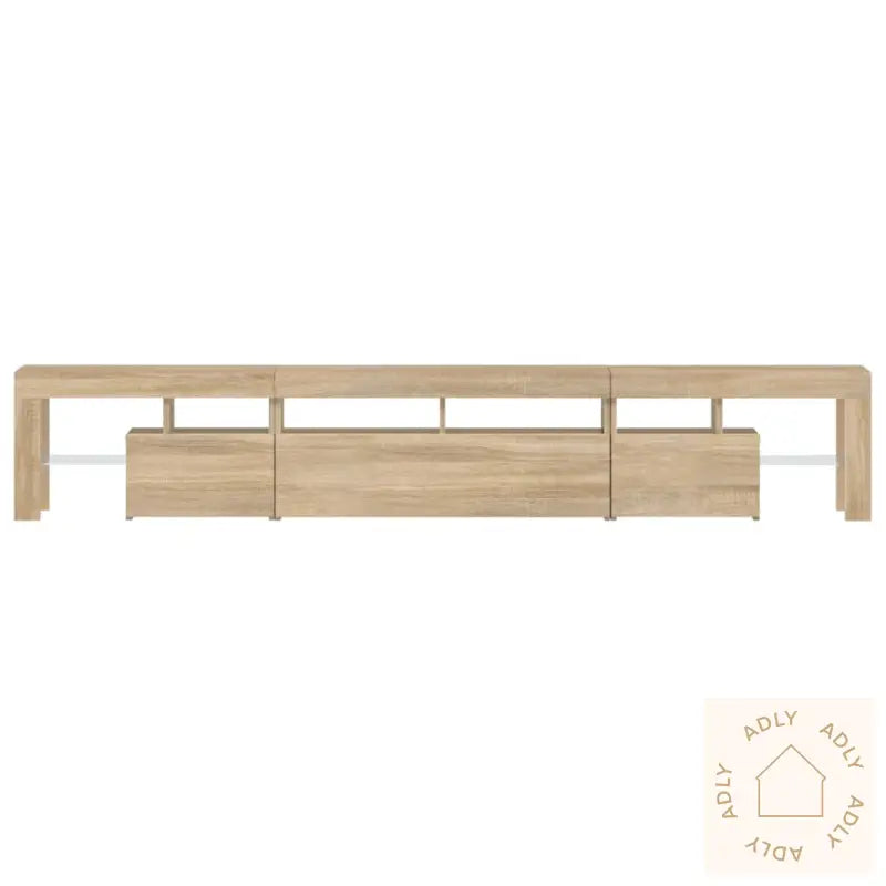 Tv-Benk Med Led-Lys Sonoma Eik 230X36,5X40 Cm