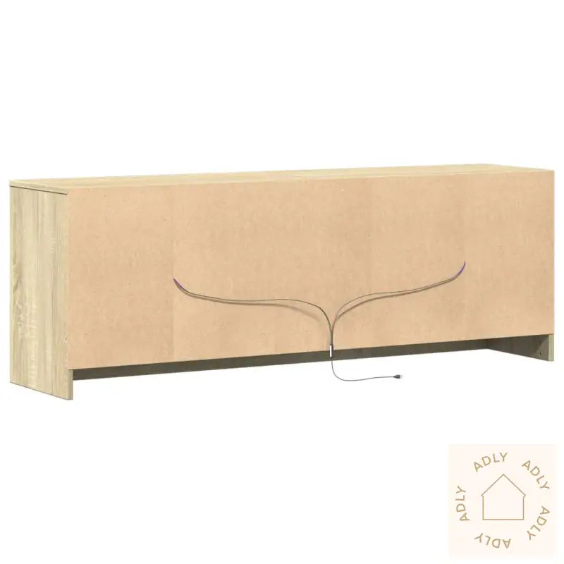 Tv-Benk Med Led Sonoma Eik 139,5X34X50 Cm Konstruert Tre