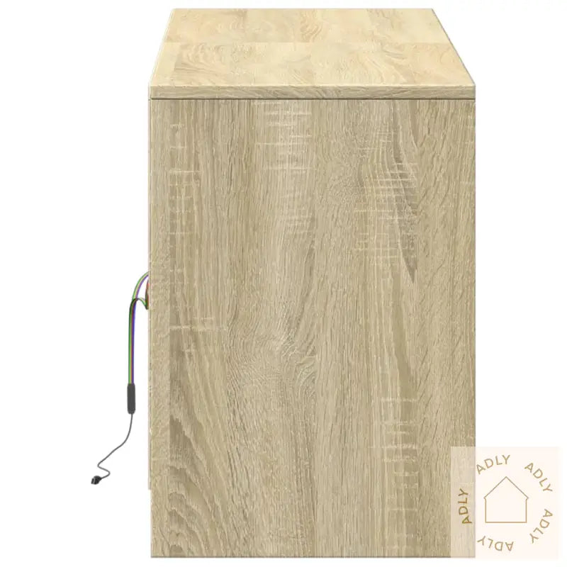 Tv-Benk Med Led Sonoma Eik 139,5X34X50 Cm Konstruert Tre