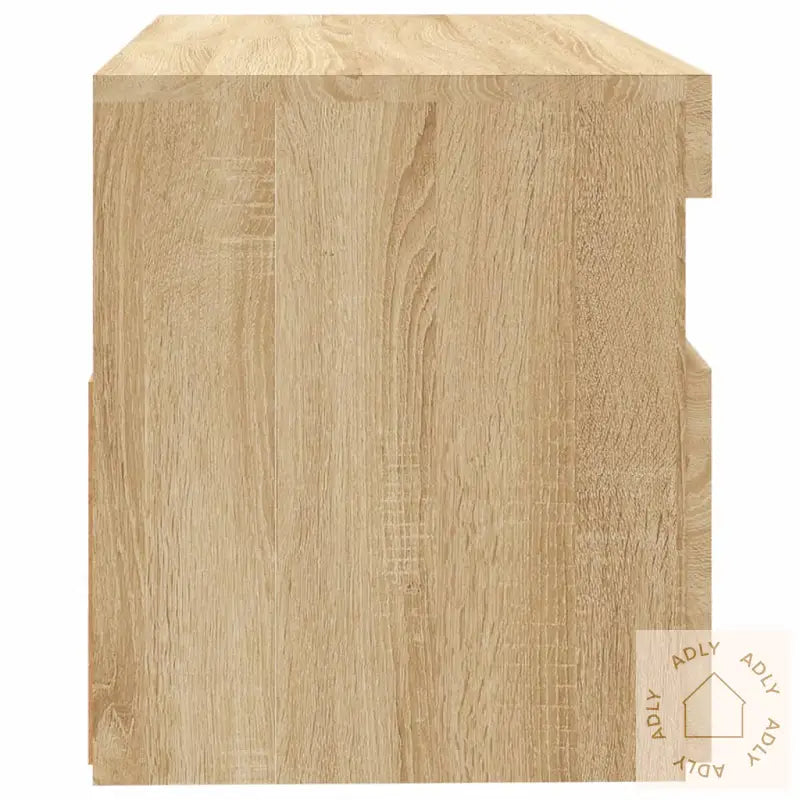 Tv-Benk Med Led-Lys Sonoma Eik 60X35X40 Cm