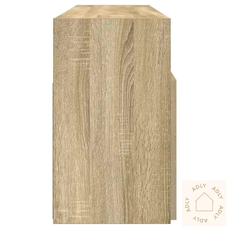 Tv-Benk Med Led-Lys Sonoma Eik 120X30X50 Cm