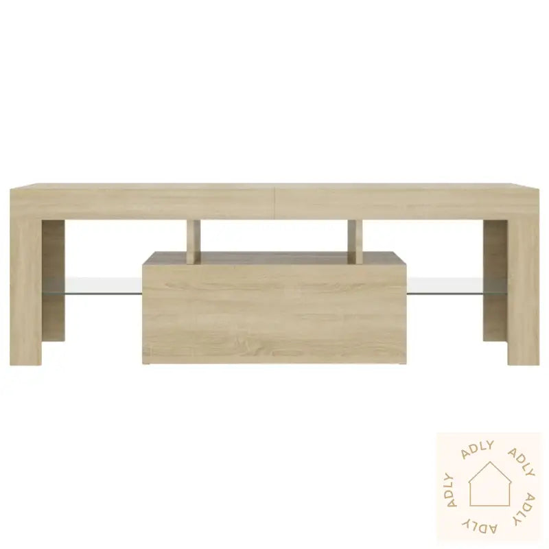 Tv-Benk Med Led-Lys Sonoma Eik 120X35X40 Cm