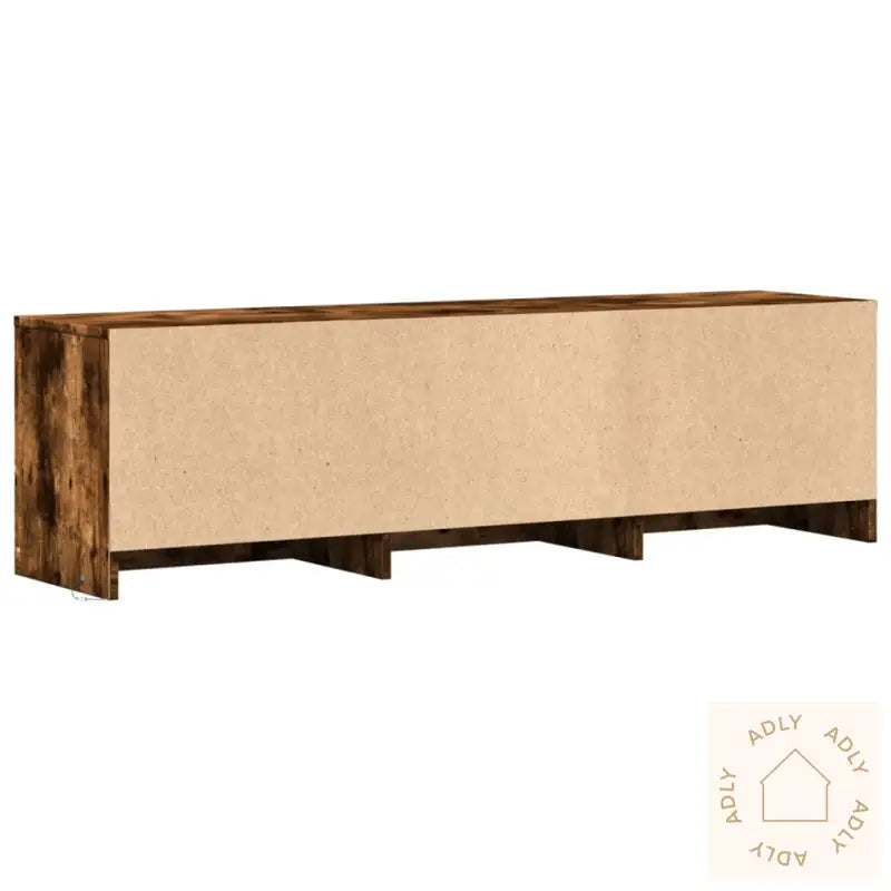Tv-Benk Med Led Røkt Eik 140X34X40 Cm Konstruert Tre