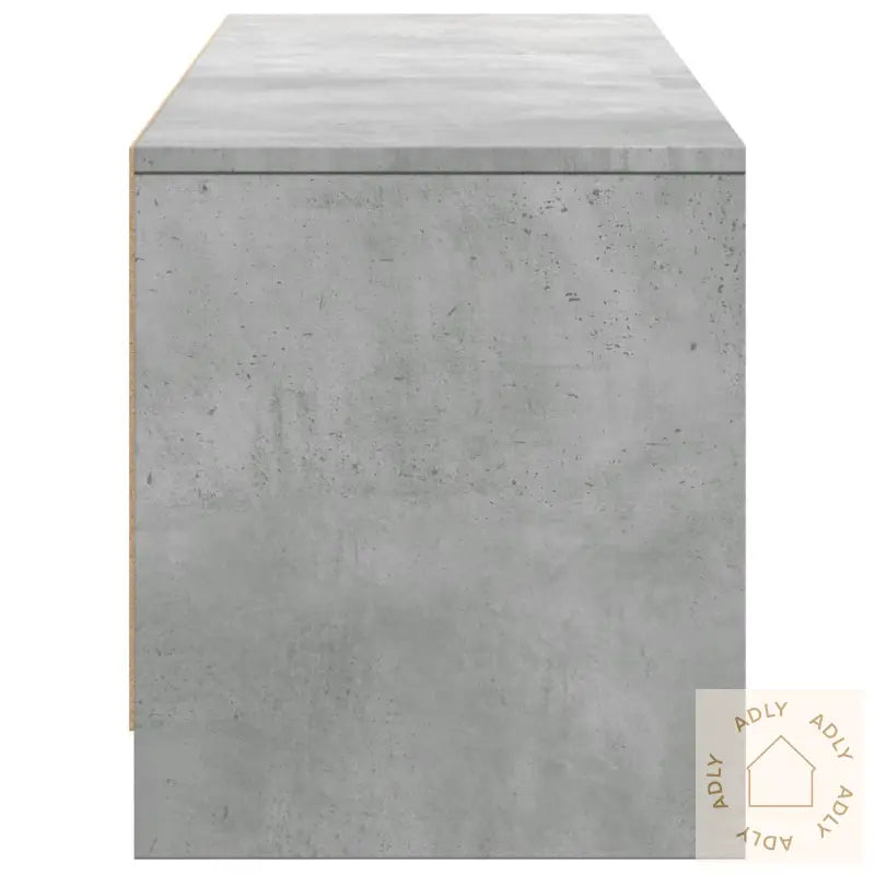 Tv-Benk Med Led Betonggrå 165X34X40 Cm Konstruert Tre