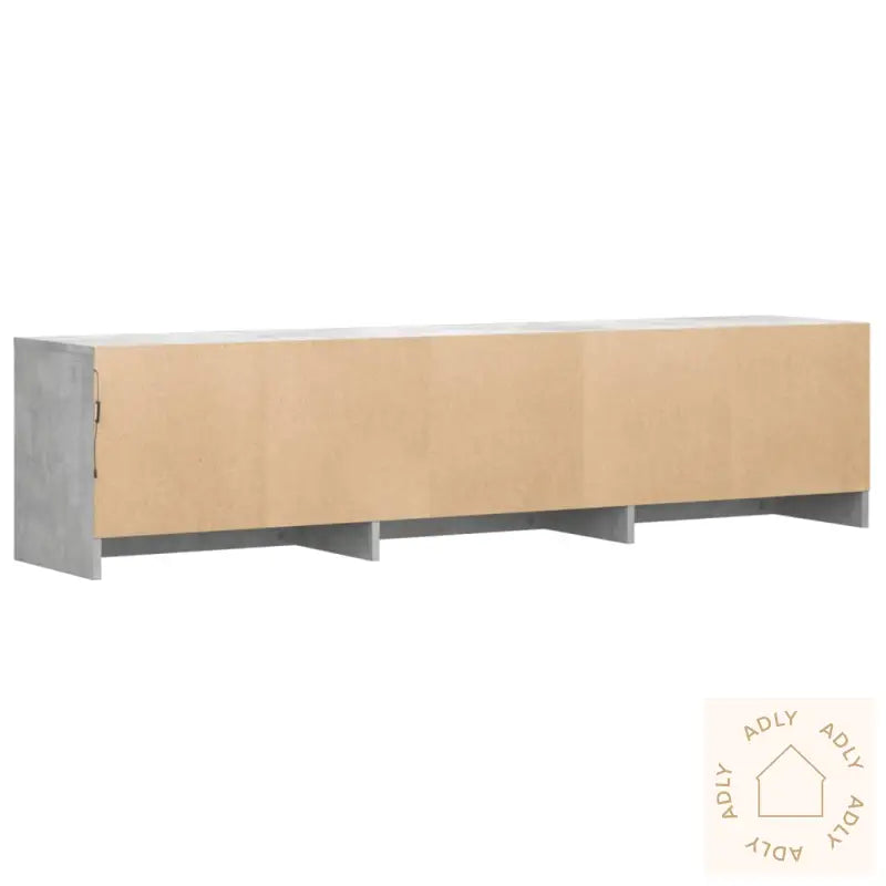Tv-Benk Med Led Betonggrå 165X34X40 Cm Konstruert Tre