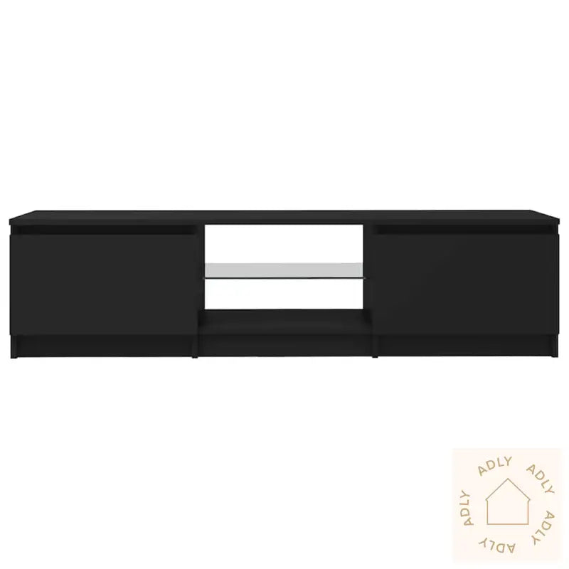 Tv-Benk Med Led-Lys Svart 140X40X36 Cm