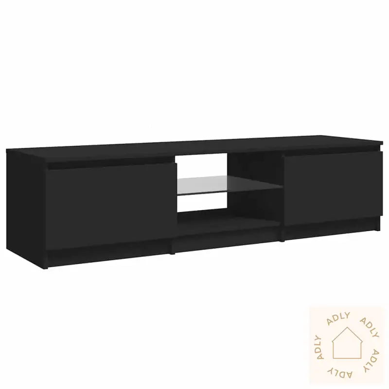 Tv-Benk Med Led-Lys Svart 140X40X36 Cm