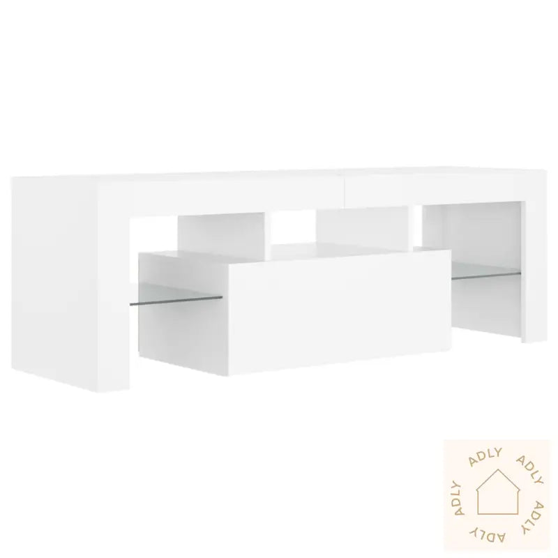 Tv-Benk Med Led-Lys Hvit 120X35X40 Cm