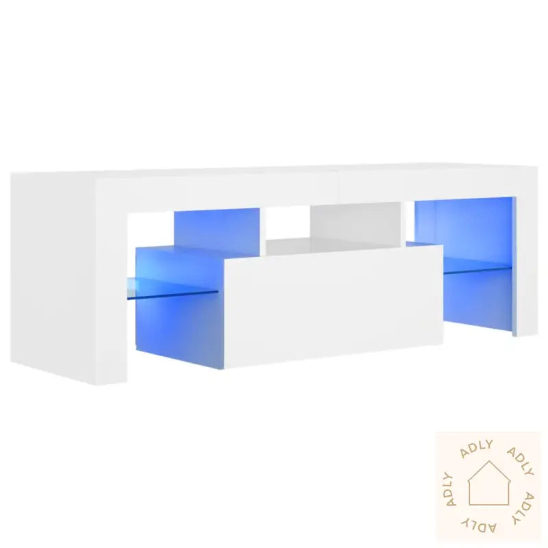 Tv-Benk Med Led-Lys Hvit 120X35X40 Cm