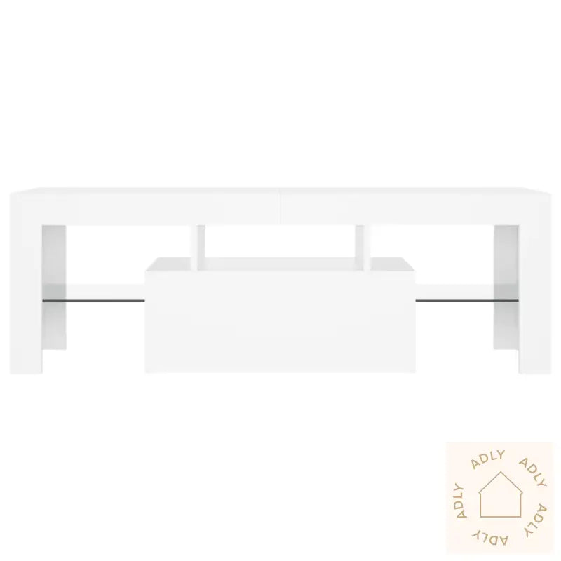 Tv-Benk Med Led-Lys Hvit 120X35X40 Cm