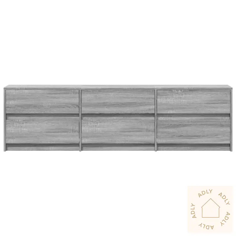 Tv-Benk Med Led Grå Sonoma 180X34X50 Cm Konstruert Tre