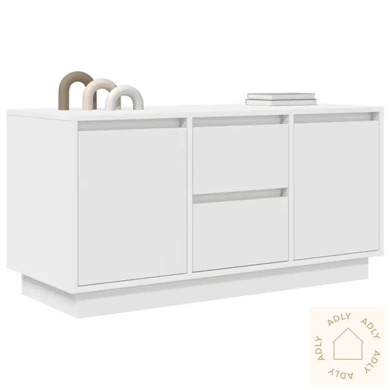 Tv-Benk Med Led-Lys Hvit 100X41X50 Cm