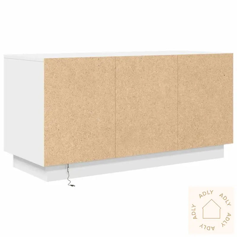 Tv-Benk Med Led-Lys Hvit 100X41X50 Cm