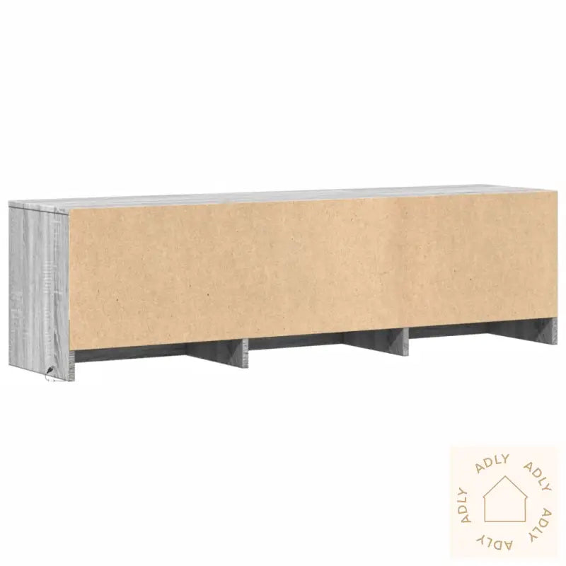 Tv-Benk Med Led Grå Sonoma 140X34X40 Cm Konstruert Tre