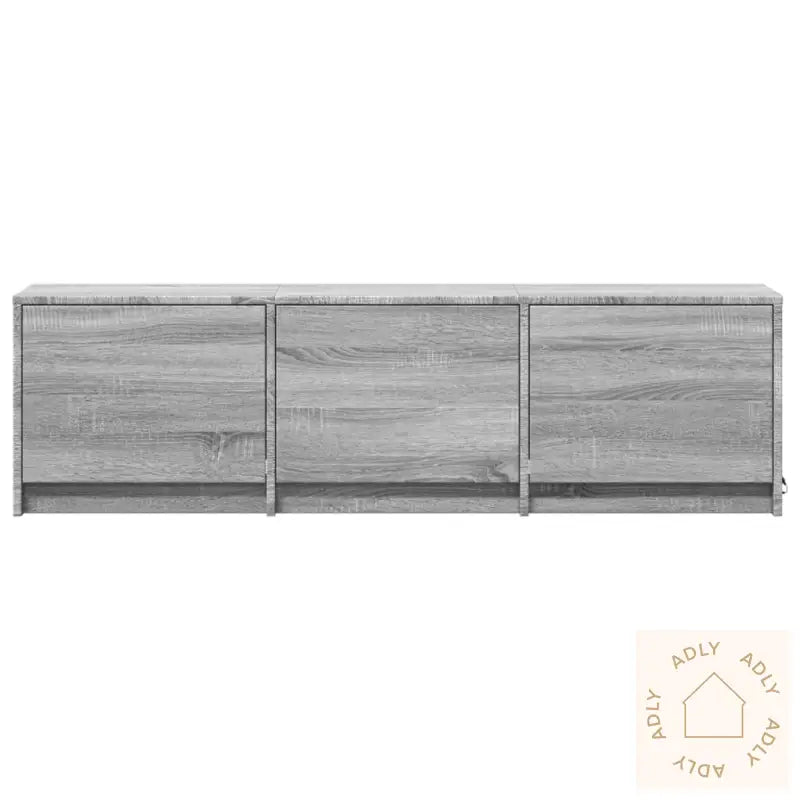 Tv-Benk Med Led Grå Sonoma 140X34X40 Cm Konstruert Tre