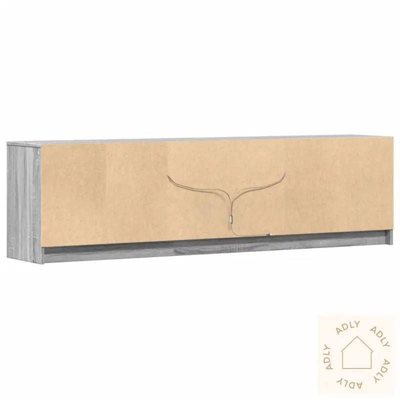 Tv-Benk Med Led Grå Sonoma 180X34X50 Cm Konstruert Tre