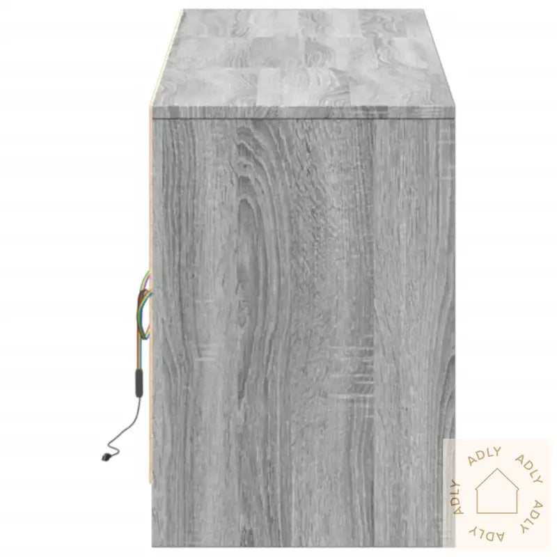 Tv-Benk Med Led Grå Sonoma 180X34X50 Cm Konstruert Tre